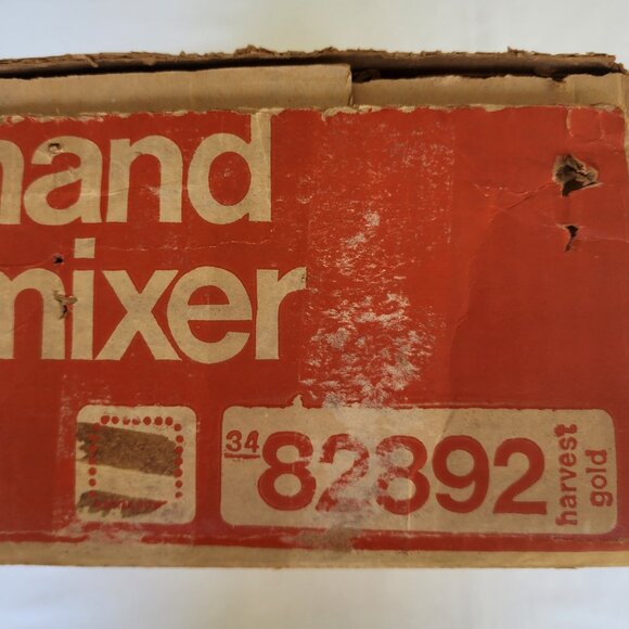 Vintage Sears Hand Mixer 5 Speeds Model 34 82892 Harvest Gold Original Open Box - Picture 15 of 16